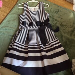 Bonnie Jean Navy and White Striped Dress
